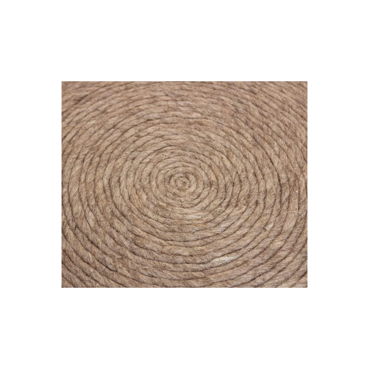 Moti Ellis Beige Wool Ottoman Pouf with Polyester Fill Beige 20"D x 20"W x 14"H | Target