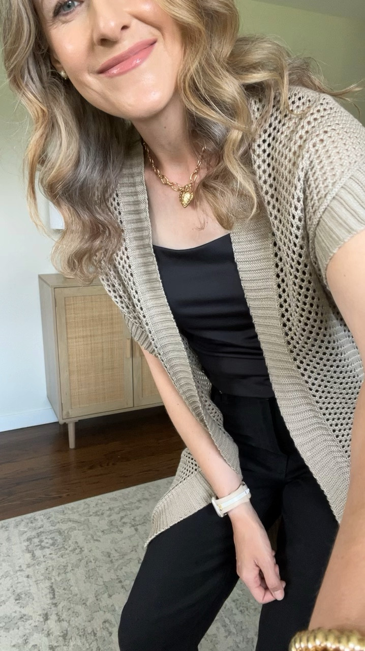 I noticed these cardigans are back in stock at Walmart! Transition from summer to fall by adding jeans and a layering tank (these are just $7!) I’m wearing a medium in the tank. Small/medium in the sweater. Jeans true to size. #walmartfashion 

#LTKFindsUnder50 #LTKFindsUnder100 #LTKWorkwear