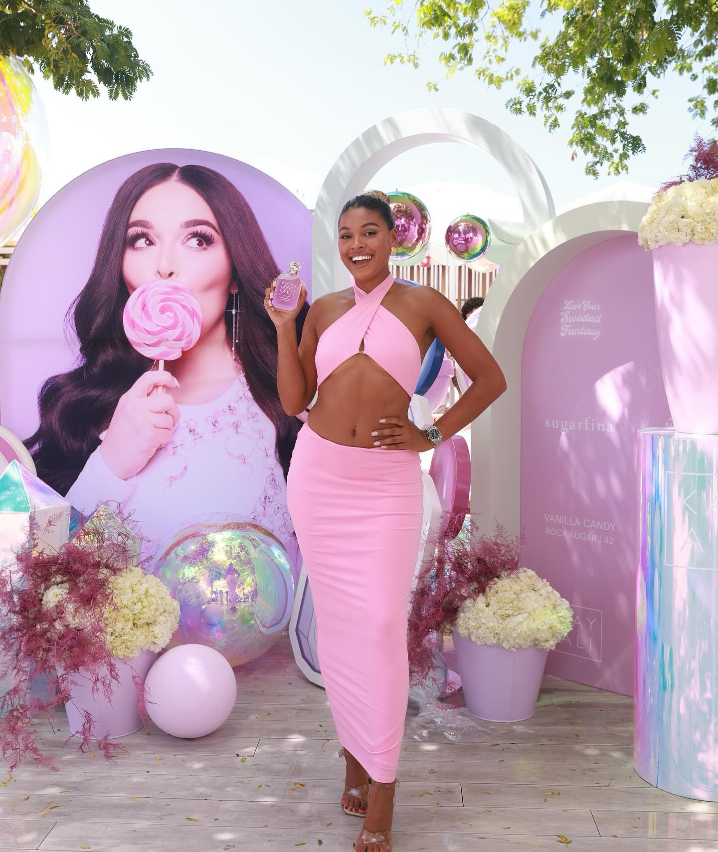 @kayali knows how to throw a launch party for there new fragrance 🫶🏾 thank you @monakattan for having me! I always enjoy supporting boss women in business 💗🍭