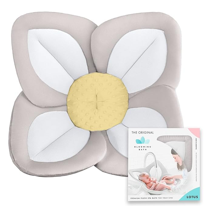 Blooming Bath Lotus Bath Seat - Plush Minky Baby Sink Bathtub - The Original Washer-Safe Flower S... | Amazon (US)
