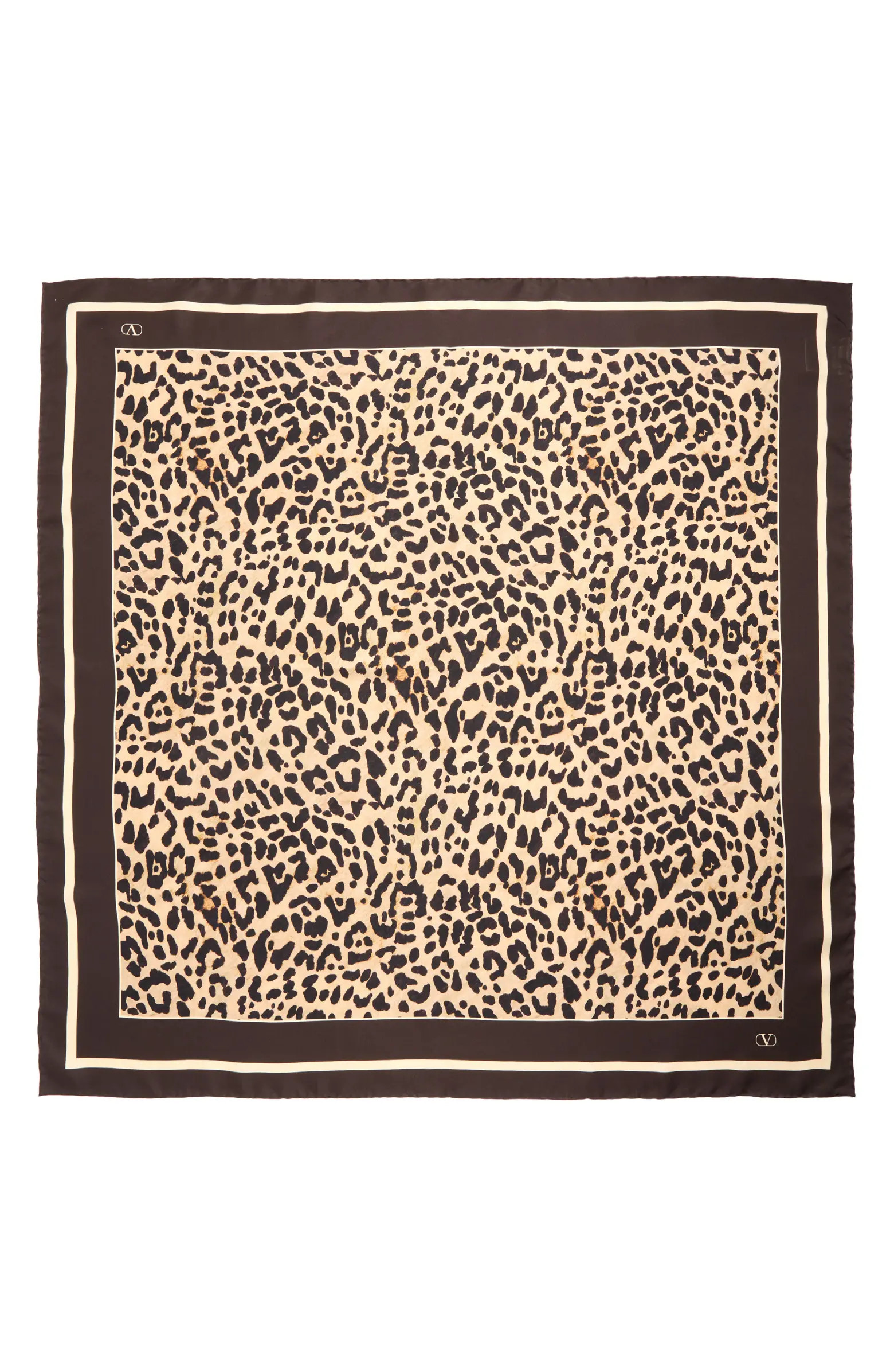 Leopard Print Silk Square Scarf | Nordstrom