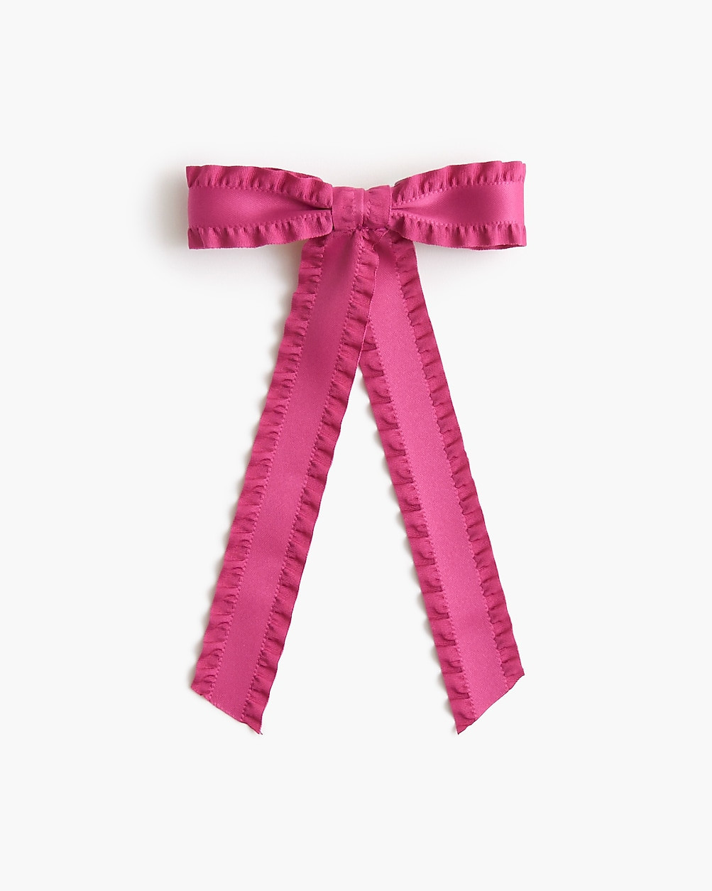 Ruffle ribbon bow barette | J.Crew Factory