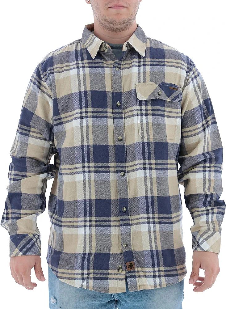 Amazon.com: Legendary Whitetails Men's Standard Buck Camp Flannel Shirt, Shale Plaid, Large : Clothi | Amazon (US)