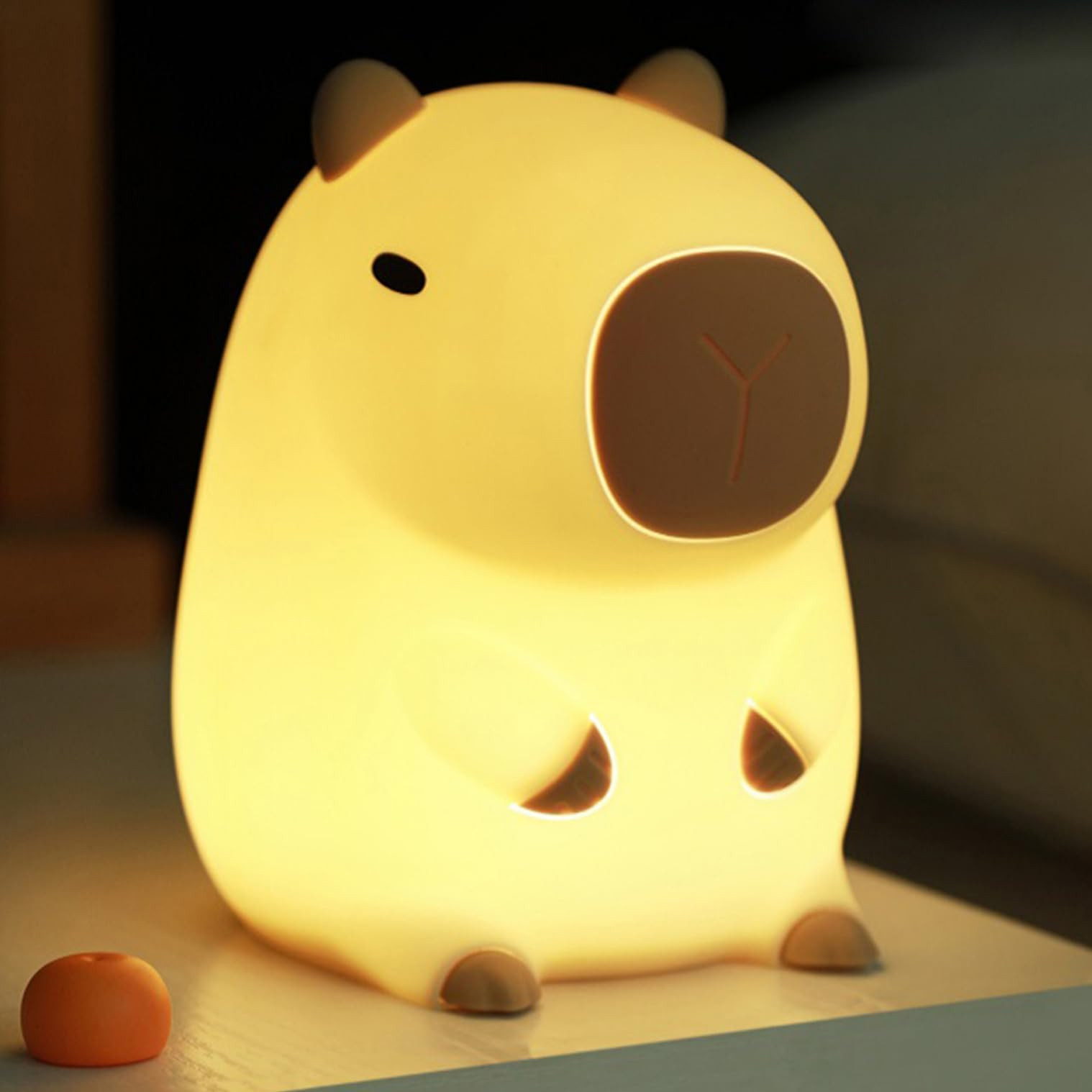 Cute Capybara Night Light,LED Squishy Animal Night Lamp,Soft Silicone Novelty Nightlight,Kids Fun... | Amazon (US)
