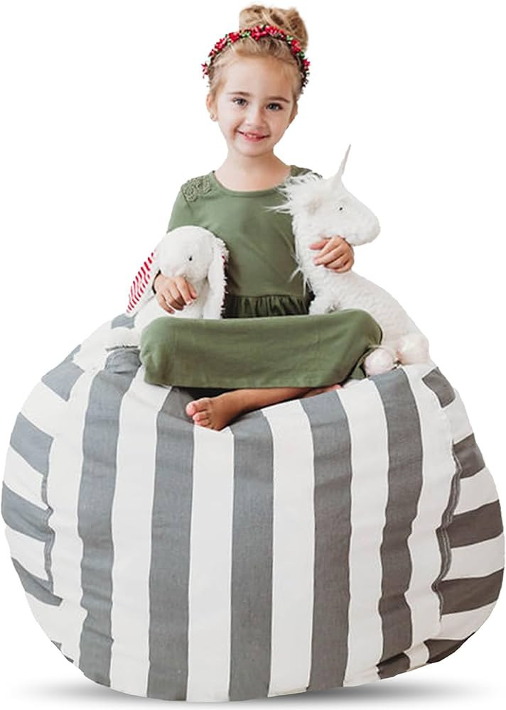 Creative QT Stuff ’n Sit Extra Large 38’’ Bean Bag Storage Cover for Stuffed Animals & Toys... | Amazon (US)