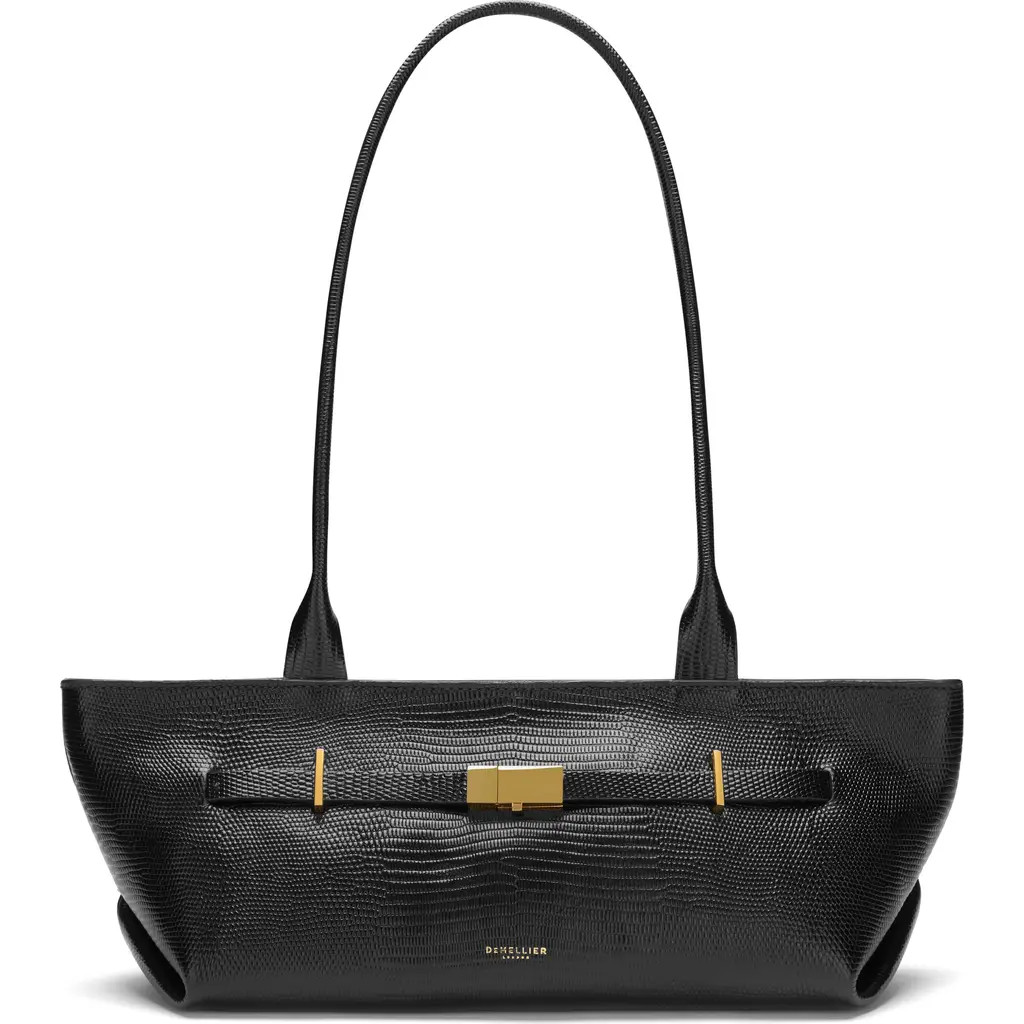 DeMellier The New York Leather Shoulder Bag in Black Tones at Nordstrom | Nordstrom