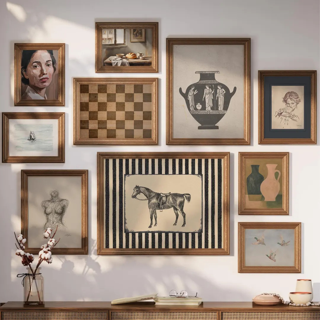 Vintage European Gallery Wall Art (10 Digital Prints, Multiple Sizes) - Etsy | Etsy (US)