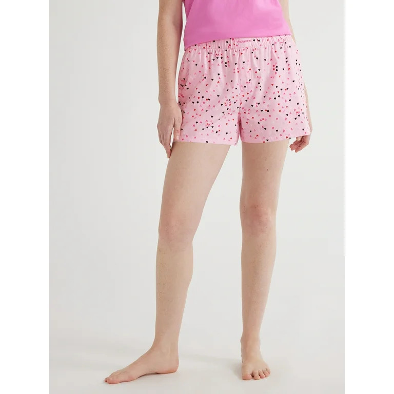 Joyspun Women's Woven Pajama Boxer Shorts, Sizes XS to 3X | Walmart (US)
