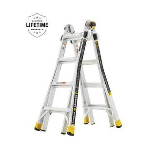 12 ft. Fiberglass Combination Ladder with 375 lb. Load Capacity Type IAA Duty Rating | The Home Depot