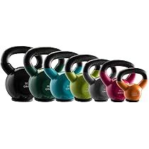 Kettlebells - Professional Grade, Vinyl Coated, Solid Cast Iron Weights With a Special Protective... | Amazon (US)