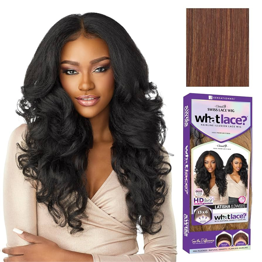 Sensationnel HD Lace Front Wig Cloud 9 What Lace Swiss Lace 13X6 Latisha (FLAMBOYAGECHOCOLATE) | Amazon (UK)