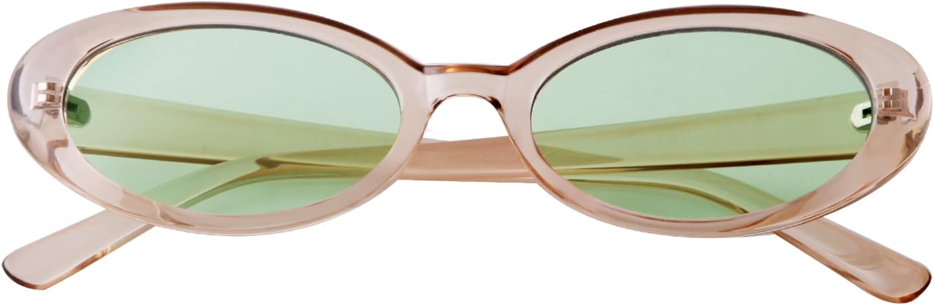90s Sunglasses for Women Men Retro Oval Sunglasses Glasses | Amazon (US)