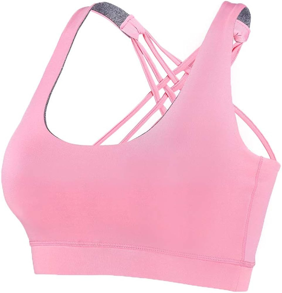 EILYEE Women High Impact Sports Bra Criss Cross Back Padded Bra Workout Fitness Sports Yoga Bras | Amazon (US)