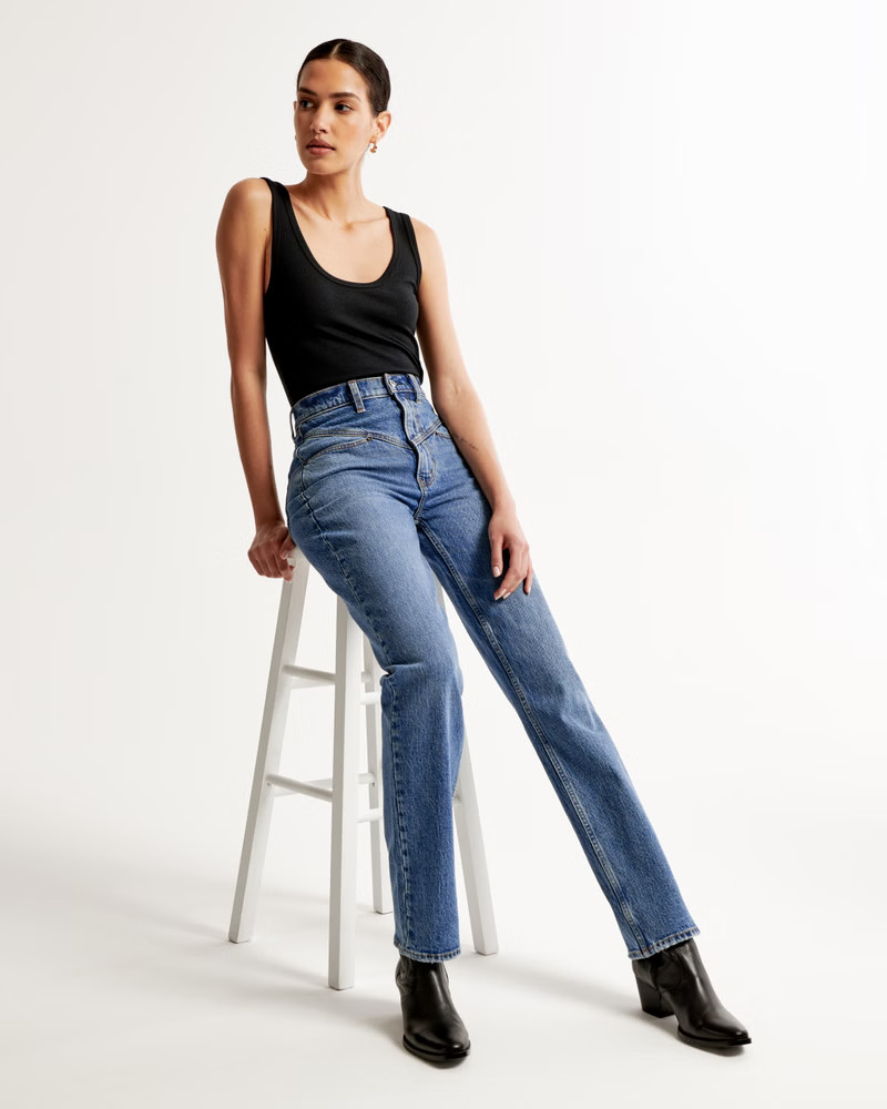 Ultra High Rise 90s Straight Jean | Abercrombie & Fitch (US)