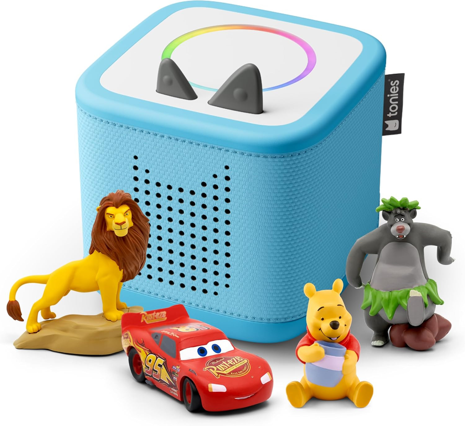 Toniebox 2 Audio Player Disney Bundle for Kids 3+ with Lightning McQueen, Simba, Winnie The Pooh, and Baloo - Sky Blue | Amazon (US)