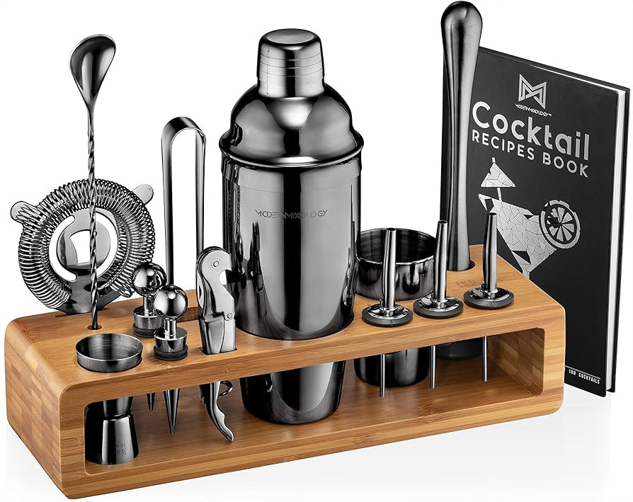 Mixology Bartender Kit: 23-Piece Bar Set Cocktail Shaker Set with Stylish Bamboo Stand | Perfect ... | Amazon (CA)