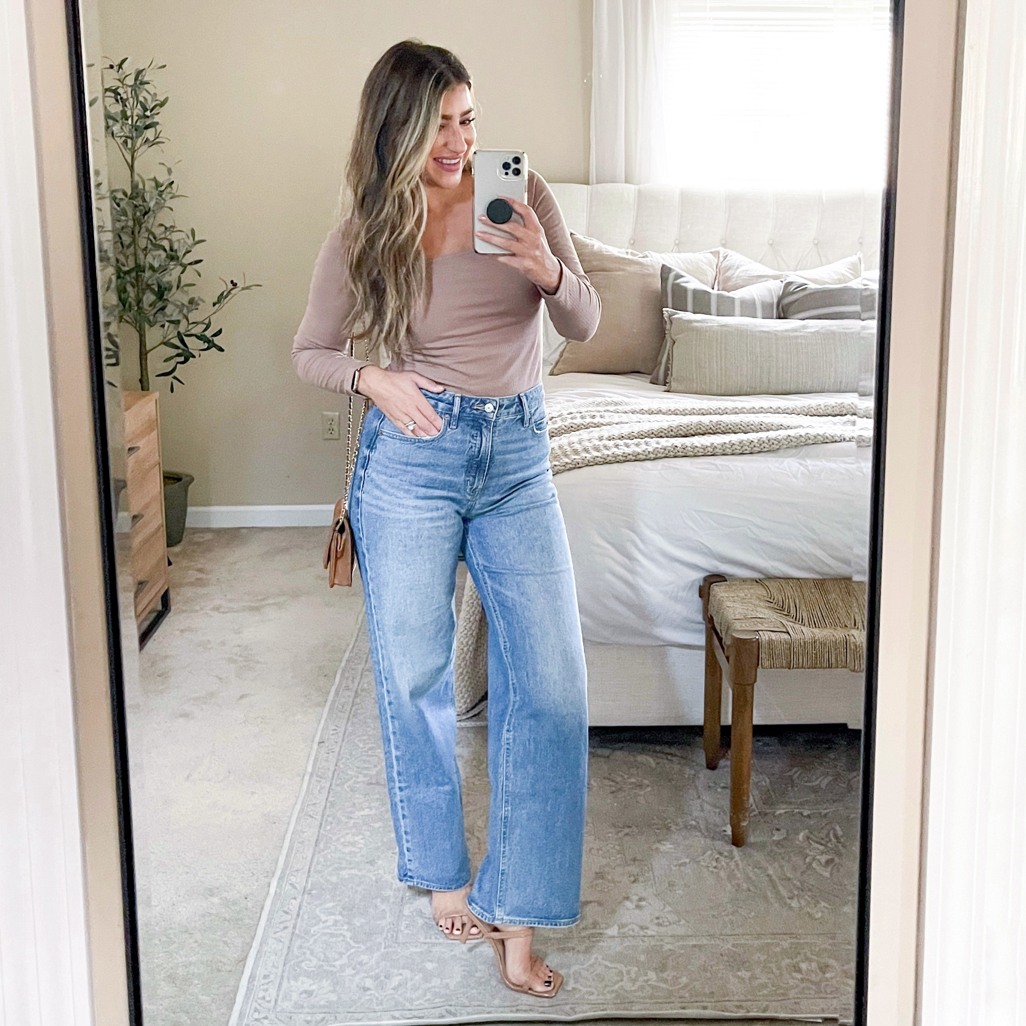 Wife leg jeans outfit from Old Navy. Bodysuit. Fall outfit inspo.

#LTKstyletip #LTKSeasonal #LTKunder50