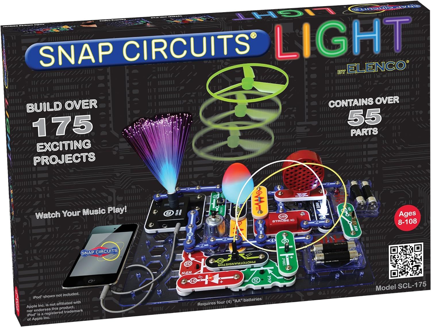 Snap Circuits LIGHT Electronics Exploration Kit | Over 175 Exciting STEM Projects | Full Color Pr... | Amazon (US)