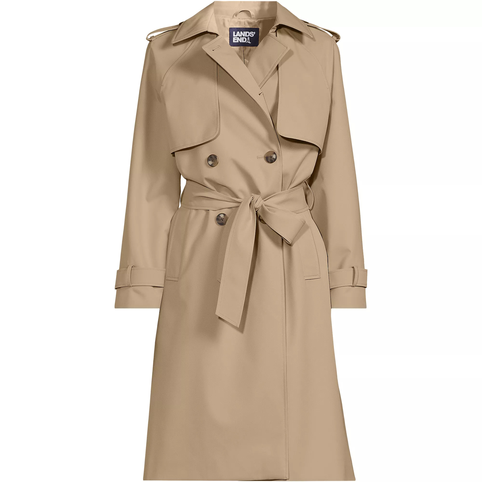 Women's Plus Size Squall Waterproof Modern Trench Raincoat | Lands' End (US)