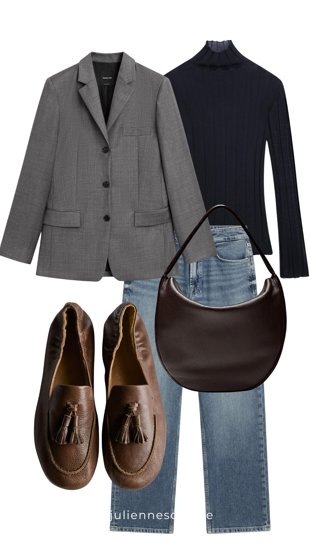 An easy everyday formula: relaxed tailoring + Jeans.

Keep the base simple, then finish with loafers, a structured shoulder bag and minimal gold jewelry for that polished-but-not-overdone feel.✨julienneschoice 


#LTKStyleTip #businesscasual #workwear #falloutfits 

 #LTKootd #LTKSeasonal #LTKWorkwear