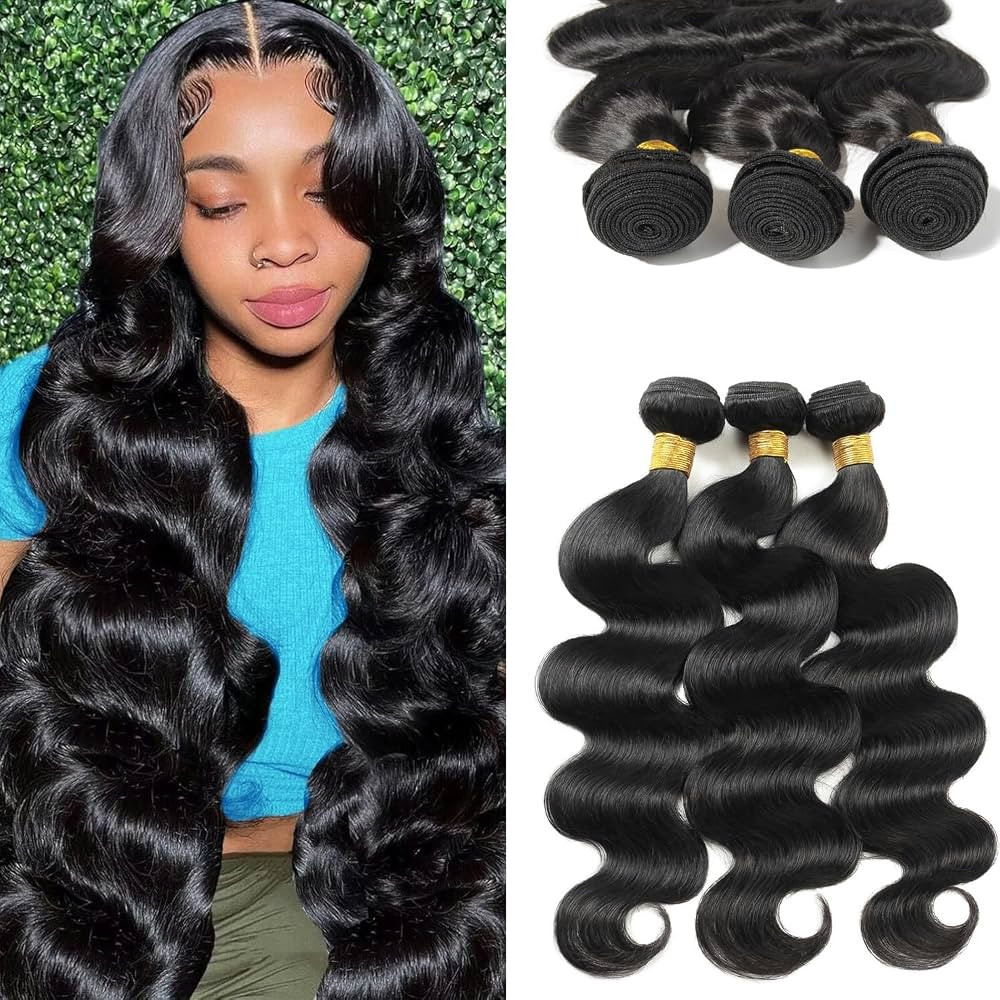 12A Human Hair Bundles 22 24 26 Inch Body Wave Bundles Human Hair 100% Unprocessed Brazilian Virg... | Amazon (US)