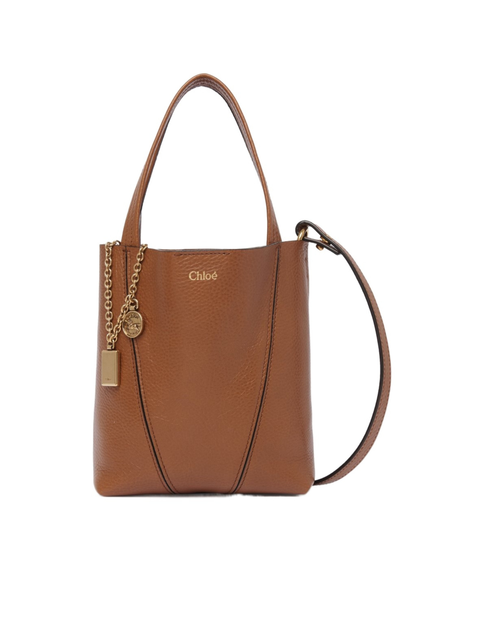 Chloé Spin Logo Printed Small Top Handle Bag | Senser US