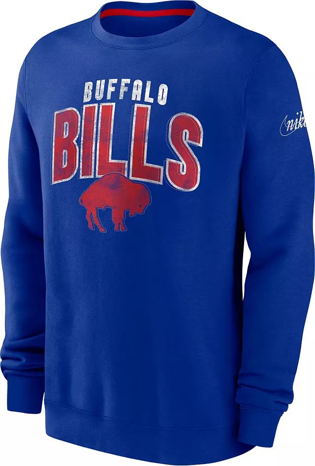 Nike Men's Buffalo Bills Rewind Shout Royal Crew Sweatshirt | Dick's Sporting Goods