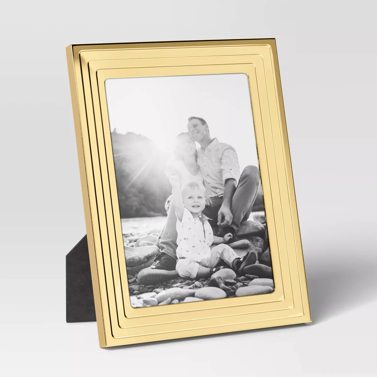 5"x7" Metal Table Picture Frame Plated Brass - Threshold™ | Target