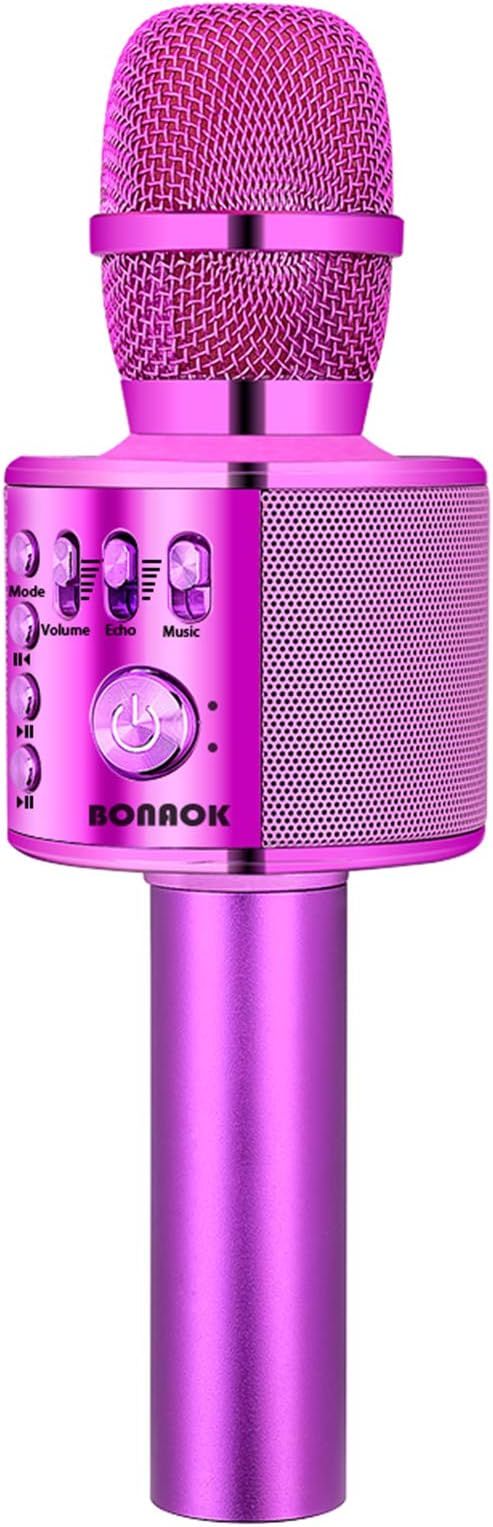 BONAOK Wireless Bluetooth Karaoke Microphone,3-in-1 Portable Handheld karaoke Mic Speaker Machine... | Amazon (US)