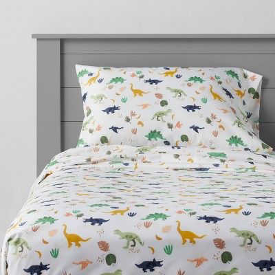 Dinosaur Microfiber Kids' Sheet Set - Pillowfort™ | Target