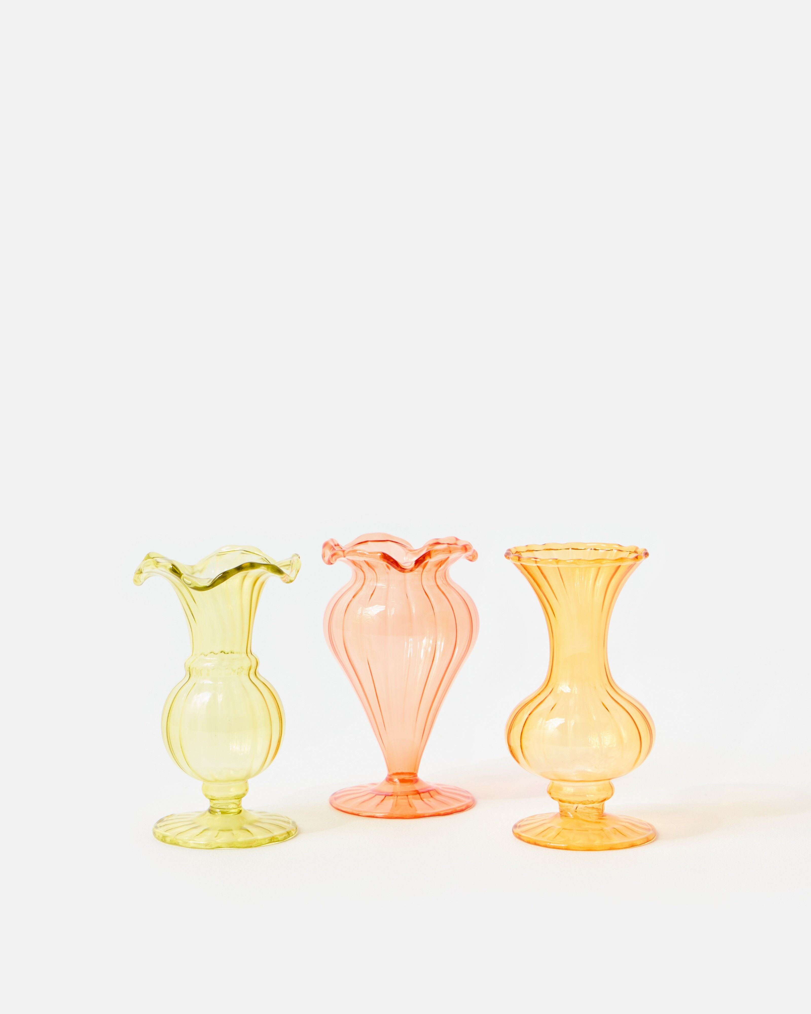 Maria Glass Bud Vases Set of Three | Oliver Bonas (Global)
