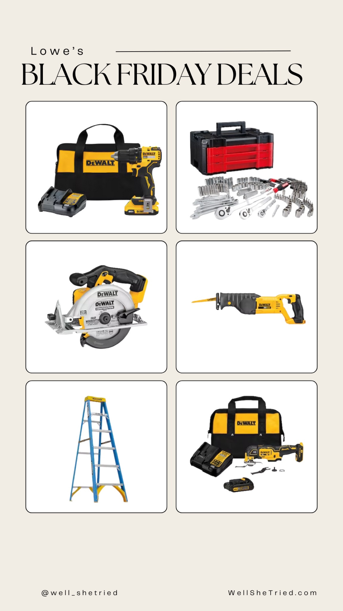 Lowe’s Black Friday Tool Deals !

#LTKFindsUnder100 #LTKSaleAlert #LTKHome