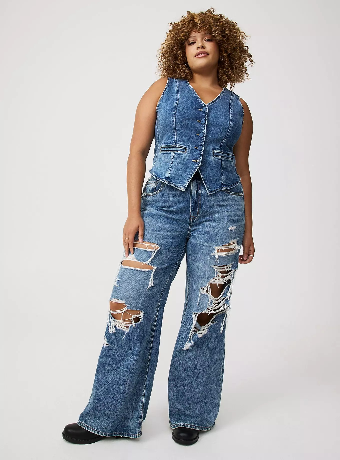 Vintage Stretch Denim Vest | Torrid (US & Canada)