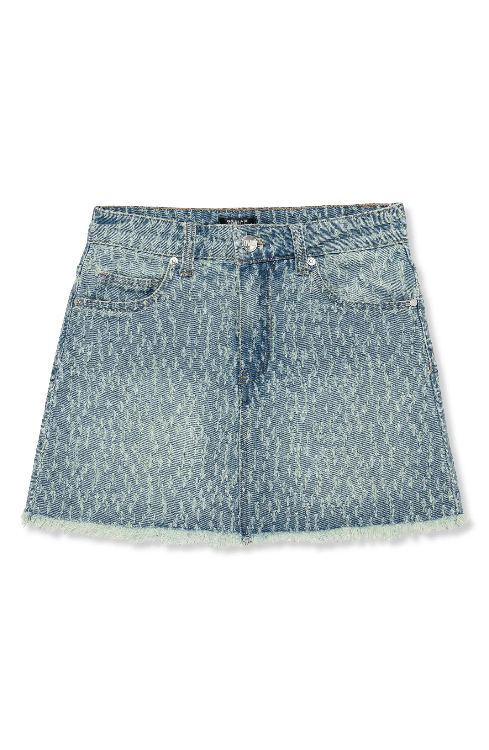 Kids' Distressed Denim Miniskort | Nordstrom