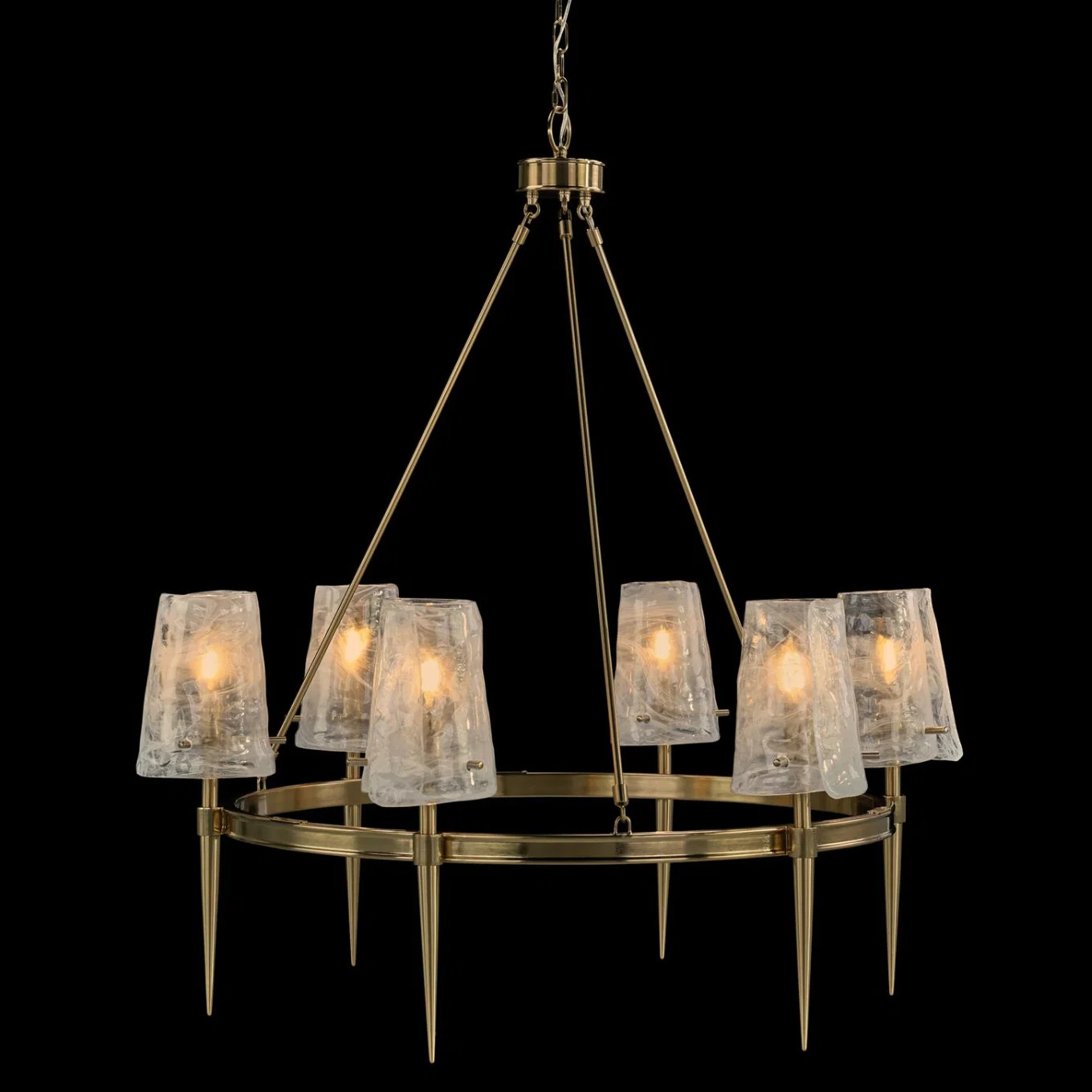 Coffee Bronze Torch Six-Light Chandelier | Greene & Co Interiors