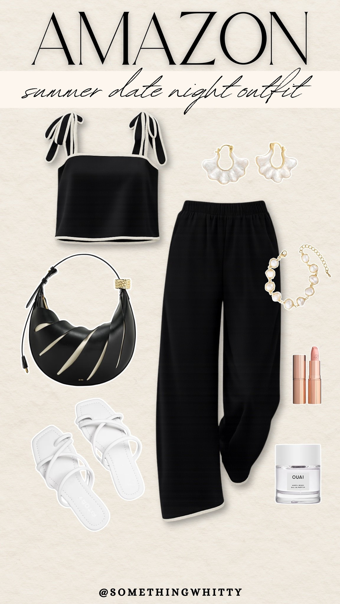 My go-to summer outfit for a night out! This set is perfect for travel or a casual night in. Add a pop of pink with the lipstick and a lovely scent with the perfume. Loving this look! // set fits true to size, sandals fit true to size #summeroutfit #

#LTKootd #LTKSeasonal #LTKMidsize