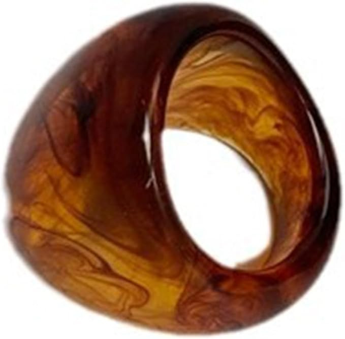 Unique Brown Resin Rings Jewelry Trendy Brown Rings Crafted For Individualistic Styles And Simpli... | Amazon (CA)