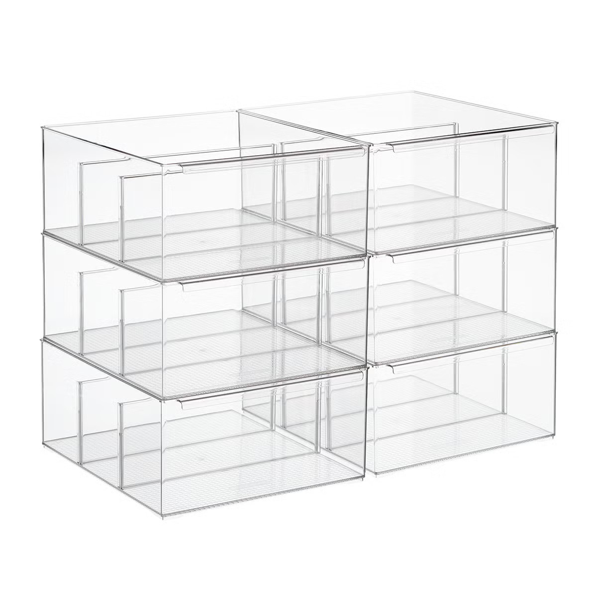 Everything Organizer Shelf-Depth Pantry Bin with Divider Case of 6 | The Container Store