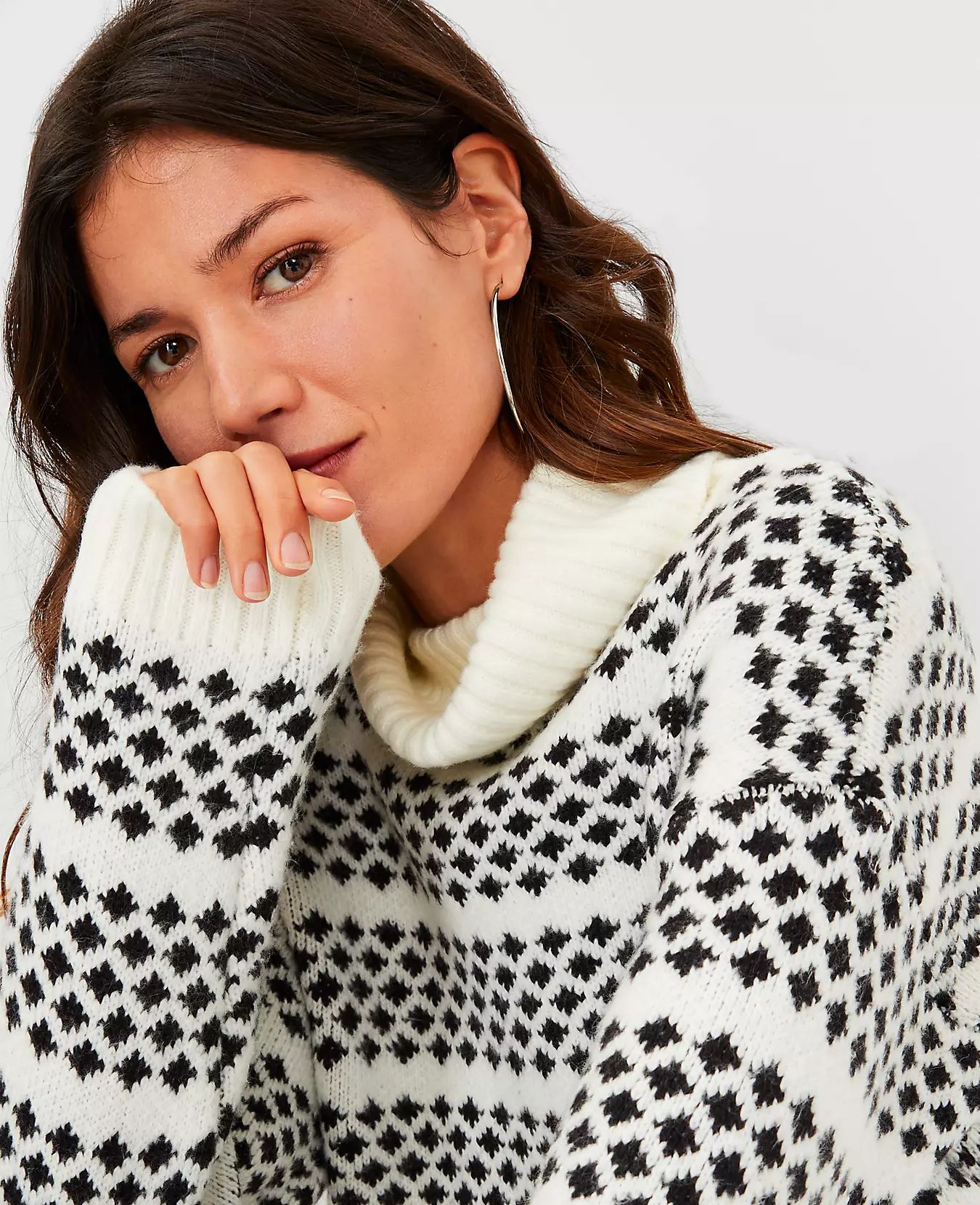 Geo Stripe Tunic Sweater | Ann Taylor (US)