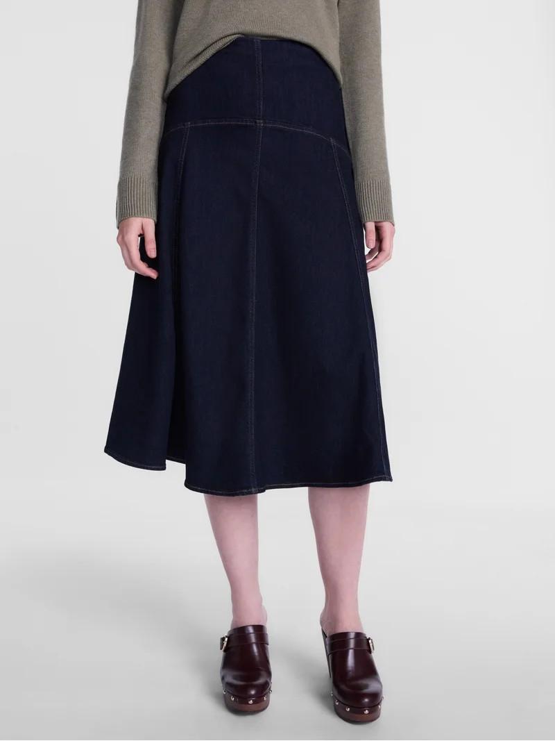 Scenario Women's Flare Denim Skirt, Sizes 0-20 | Walmart (US)