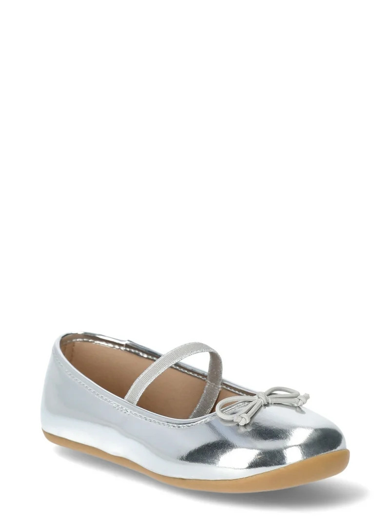 Wonder Nation Girls Bow Ballet Flats | Walmart (US)