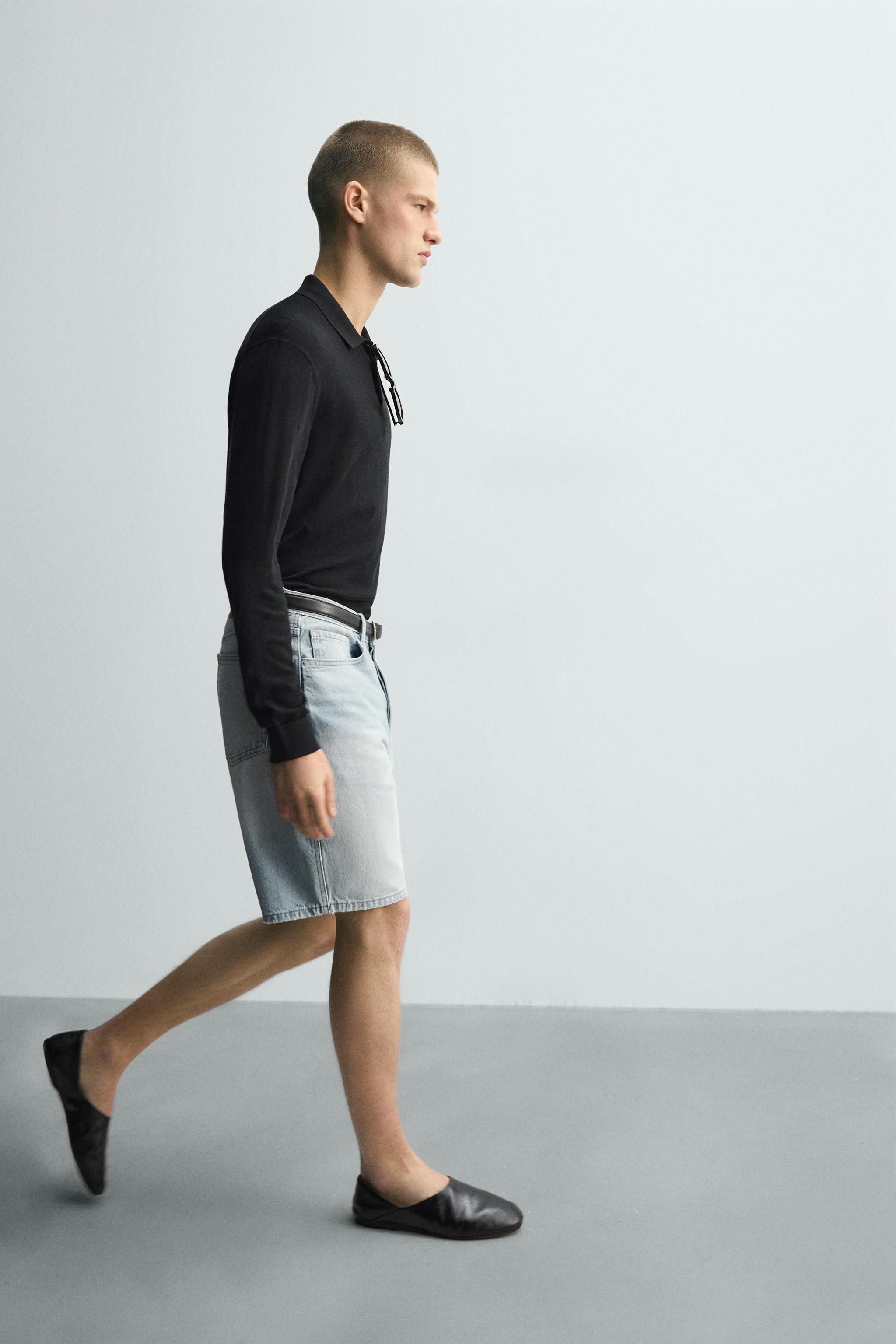 STRAIGHT FIT DENIM SHORTS | Zara US