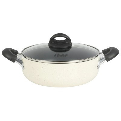 Oster Clairborne 6.9 Quart Nonstick Aluminum Caldero with Lid in Linen | Target