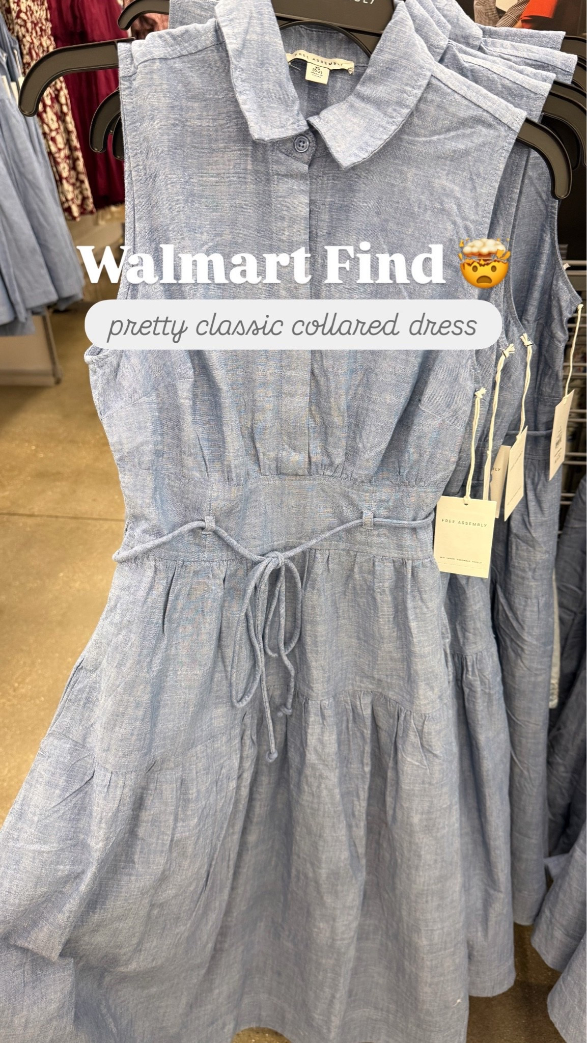Walmart find! New beautiful classic
collar dress that you can dress up or down!

#LTKootd