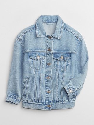 Kids Relaxed Icon Denim Jacket with Washwell | Gap Factory