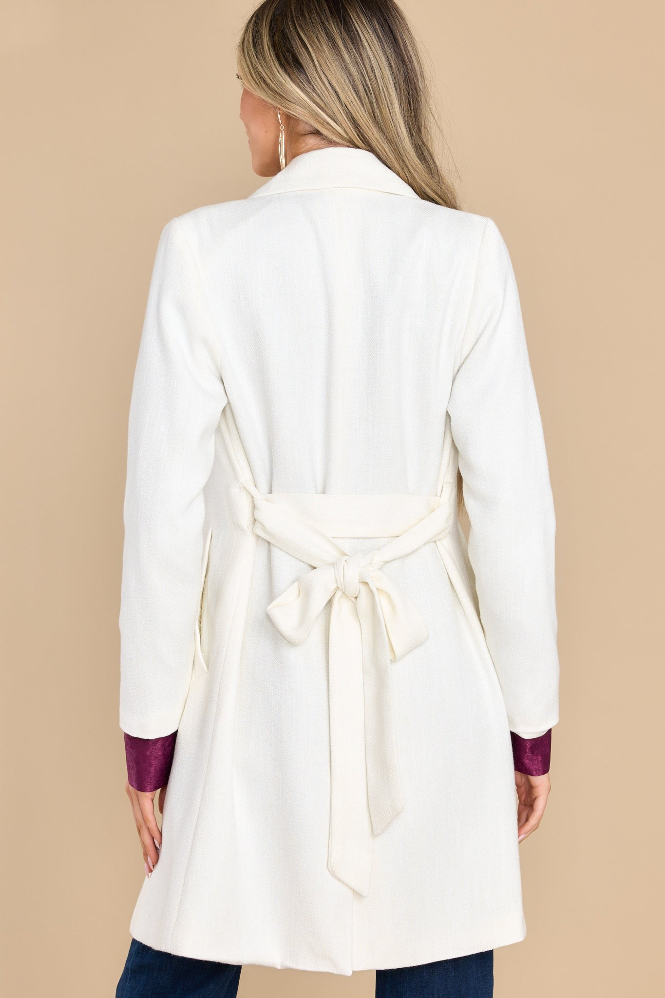 Ready For Anything White Coat | Red Dress 