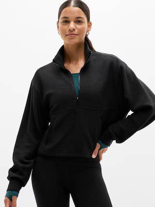 Tranquil Waffle 1/2 Zip Sweatshirt | Athleta