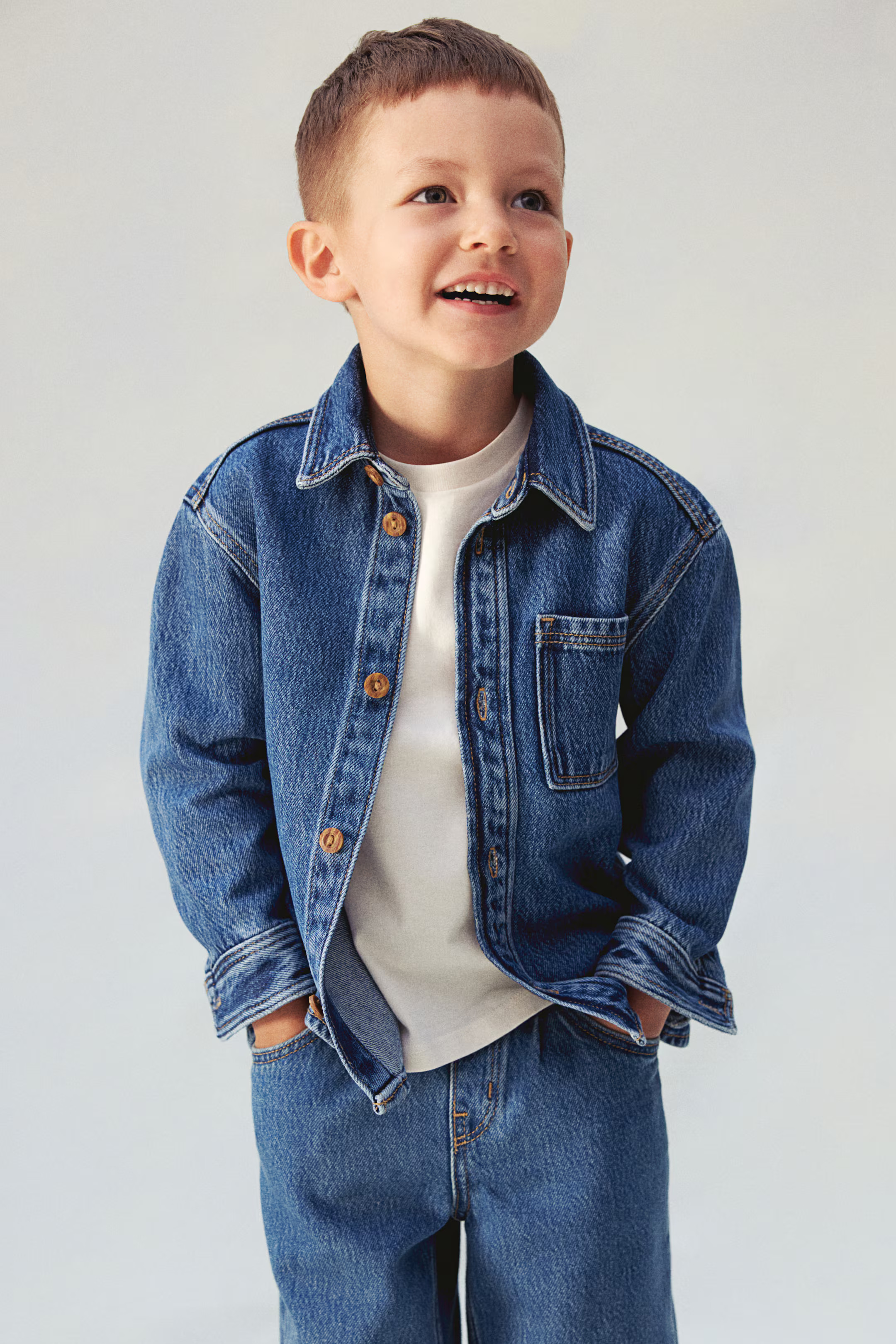Cotton-blend Denim Overshirt | H&M (US + CA)