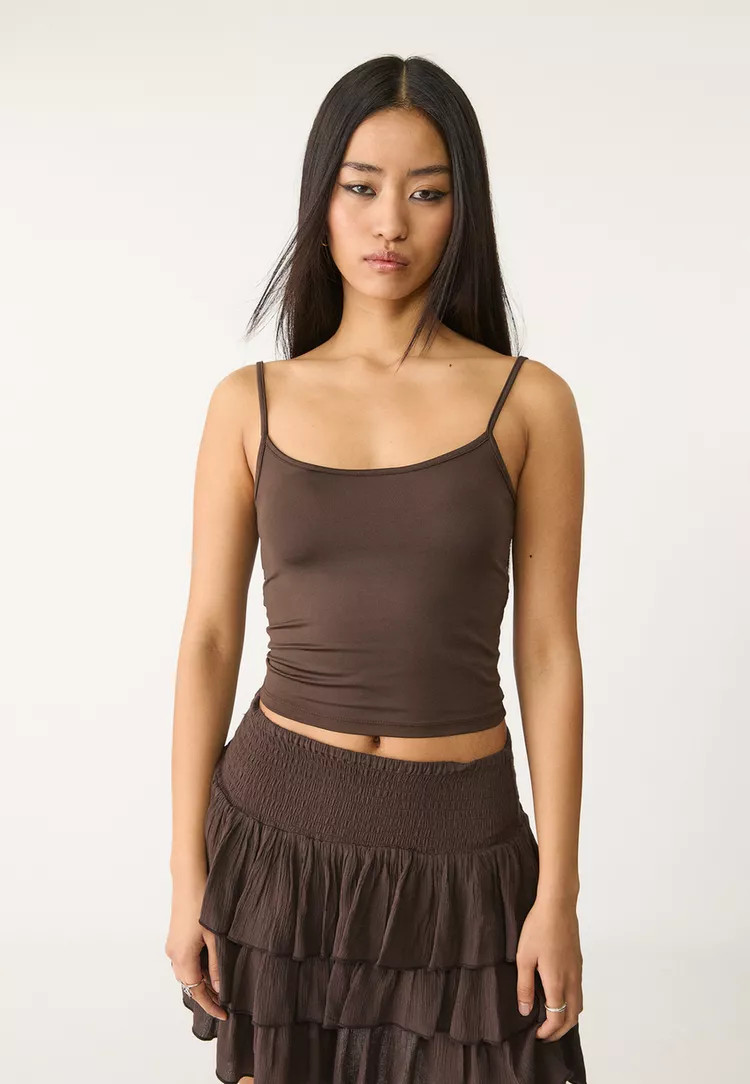 Strappy polyamide top | Stradivarius (UK)