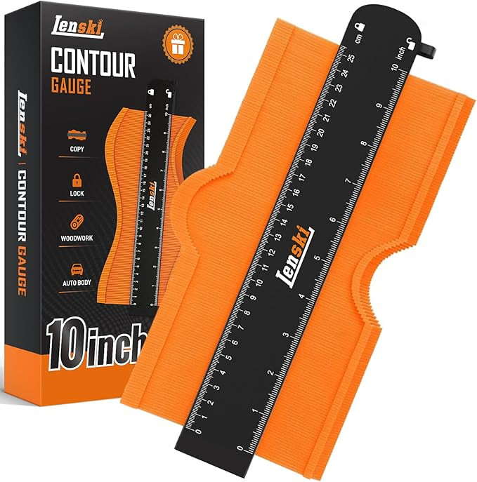 Lenski Contour Gauge Tool With Lock, Super Gauge Shape and Outline Tool for Corners and Contoured... | Amazon (US)